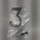 QCAA Traditional Heavy Solid Brass House Number 3, 4", US10B Oil Rubbed Bronze, 1 Pack, Made in Taiwan