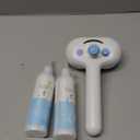 Pet Steam Brush for Dog & Cat - 3-in-1 Steam Grooming Brush for Shedding & Hair Removal - Self Cleaning Spray Comb with Mist for Long Haired Pets - Includes 1*Waterless Shampoo, Blue