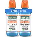 TheraBreath Fresh Breath Mouthwash, Icy Mint Flavor, Alcohol-Free, 16 Fl Oz (Pack of 2)