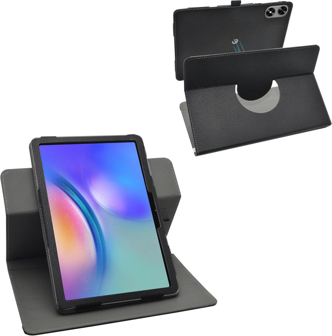 LiuShan Compatible with SHARECLOUD P10C case,SHARECLOUD P10_T case,Frameflow P10_A case,360 Degree Rotation Stand PU for SHARECLOUD P10C/SHARECLOUD P10_T/Frameflow P10_A/OYEFIT T10 10.1" Tablet,Black