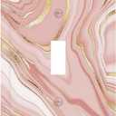 Luxury Elegant Pretty Rose Pink Gold Modern Abstract Marble Art Ombre Texture Decorative Single Toggle Device Decorator Outlet Light Switch Wall Plate Cover 1-Gang Electrical Oversized Faceplate Cover