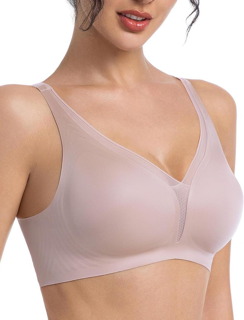 Comfy Wireless Push Up Bra No Underwire Bras for Women, No Wire Everyday Bras Seamless Supportive Bra Women's Bras (XL)
