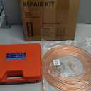 25 ft 3/16 Copper Coated Brake Line Kit (Includes 16 Fittings and 4 Unions Brake Line Fittings) + Double & Single Flaring Tool Kit