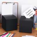 12 Pack Raffle Box Donation Box for Fundraising, Ballot Cardboard Boxes with Slot for Ticket and Removable Header Charity for Collecting Business Card Voting Contes, 6 x 6 x 6 Inch