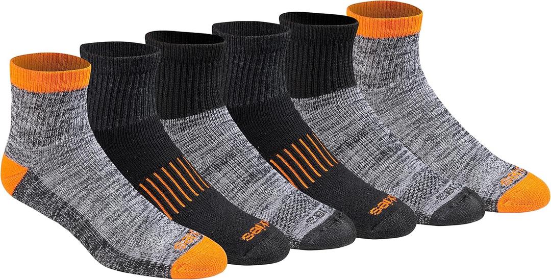 Dickies Men's Dri-tech Moisture Control Quarter Socks, (6) (Large)