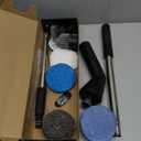 Leebein Electric Spin Scrubber, Cordless Cleaning Brush for Bathroom Shower Tub, IPX7 Waterproof Power Scrubber with 7 Brush Heads, Extendable Long Handle and 2 Speeds Scrubber for Bathtub Floor (Black)