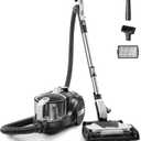 Kenmore 500 Series Bagless Canister Vacuum with Hair Eliminator Brushroll 2-Motor Cyclonic Technology, HEPA Filtration, 24' Auto Cord Rewind for Pet, Carpets, Hard Floors, Stairs, Upgrade DC5070.01, Bla