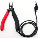 Grounding clamp for permanent jewelry, precise control, unmatched precision for fine chain welding, 0.9 m cable, secure connection, red