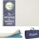 Sleepah Pack and Play Mattress Foam Pad 38 x 26 x 1 for Playpen, Portable Playyard Mattress - Soft Waterproof Washable & Removable Cover Breathable Topper