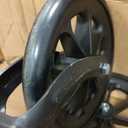 Medline Durable Folding Steel Transport Wheelchair with Swing-Away Footrests, 19-Inch Seat Width, Black Frame, Black Upholstery