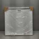 SwallowLiving 24 x 24 Inches Extra Large Square Wood Ottoman Tray with Leather Handles, Wooden Natural (White)