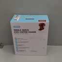 Single Serve Coffee Maker with Built-in Detachable Milk Frother, Iced and Hot Coffee Machine for K Cup & Grounds, 40oz Removable Water Reservoir, 6 Cup Sizes, Fits 7.3" Travel Mug, Red