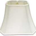 Royal Designs, Inc. Rectangle Cut Designer Bell Shade, Spider Fitter, White, 6.5 x 12 x 10, DSO-68-12WH