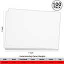 100 Pieces 5" x 7" White Cardstock, Heavyweight Cardstock Sheets Blank Invitation Paper Greeting Cards Printable, 74lb Cover 200 GSM/White