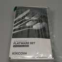 KIKCOIN 40 Pack Silverware Set for 8, Balanced Weight Stainless Steel Flatware Set, Mirror Polished Spoons And Forks Knife Set, Heavy Duty Cutlery Utensils Set for Home Kitchen Restaurant Wedding