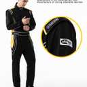 J-RACING Racing Suit Karting Suit/Race/Rally Go Kart Auto Racing Fire SFI 3.2A/1 Black Yellow (Black, XL)
