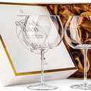 GLASSIQUE CADEAU Large 25 oz Copa de Balon Cocktail Glasses | Set of 1 | Big Crystal Balloon Goblets for Gin and Tonic, Sangria, Aperol Spritz, Limoncello Spritz, Hugo | Elegant Long Stemmed Glassware