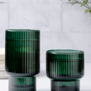 Core Home Ribbed Cooler Glass - Green