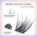 GAQQI Lash Clusters, Eyelash Clusters C Curve Cluster Lashes 168PCS 10-16MM, Wispy Individual Lashes Natural Cluster Eyelash Extensions (GQ03, C, 10-16mm)