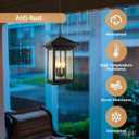 Classic Outdoor Hanging Lantern Weather-Resistant, Stylish, Matte Black Finish, Clear Seeded Glass and Functional, Extra Large Size
