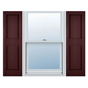 Builders Edge 12"W x 40"H Shutters (Per Pair), 167 - Bordeaux
