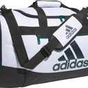 adidas Unisex Adult Defender 4.0 Gym Duffel Bag for Men and Women (Medium (66L), Jersey White/Legend Ink Blue/Black)