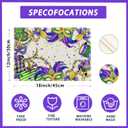 2 x XCHI Masks Hats Beads Mardi Gras Placemats Set of 4 Carnival Table Mats for Masquerade Party Home Kitchen Dining Table Decorations 12x18 Inch