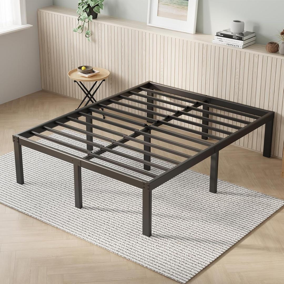 Novilla Full Size Bed Frame, 14 Inch Metal Platform Bed Frame Full Size with Storage Space Under Bed, Heavy Duty Steel Slat Support, Easy Assembly, No Box Spring Needed (Black)