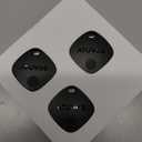 ATUVOS Air Tracker Tags-3 Pack, Bluetooth Luggage Tracker Works with Apple Find My (iOS Only, Not for Android), Keys Finder and Item Locator Track Your Keys, Luggage, Backpack, Suitcase, Bags and More (Black)