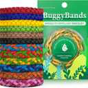 BuggyBands 24 Pack Mosquito Repellent Bracelets for Adults & Kids, DEET-Free, Individually Wrapped, Adjustable PU Leather Bug Repellent Wrist Bands