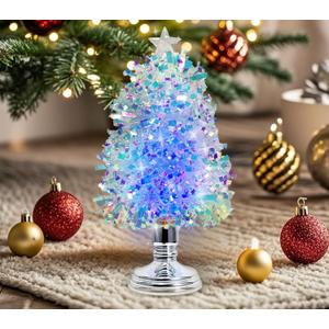 Christmas Tree Decoration with 6H Timer RGB Coloring Lighting Changing or Warm Light 3 AA Battery & USB Operated for Christmas Festival Decorations Gifts (Colorful Tree)