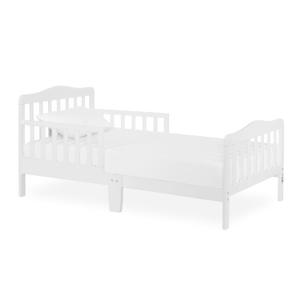 Dream On Me Classic Design Toddler Bed White, Greenguard Gold And JPMA Certified, Low To Floor Design, Two Side Safety rails, Non-Toxic Finishes, Wooden Nursery Furniture