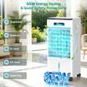 Portable Air Conditioners, Windowless Portable AC with 3 Speeds, 3 Modes, 8L Evaporative Air Cooler w/7H Timer, 90°Oscillation, Remote Control Air Conditioners for Bedroom, Small Room, Home (White)