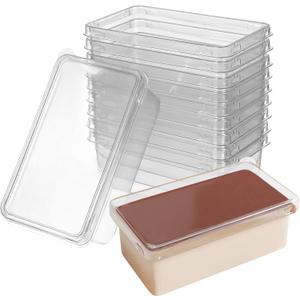 UPKOCH Clear Cake Holder, 10pcs Clear Cake Box, Transparent Bakery Food Boxes, Dessert Carrier with Lid Cupcake Container, Tiramisu Wrapping Package Boxes for Wedding, Birthday