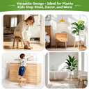 5-Pack Wood Plant Stands Indoor, Single Plant Stand for 6-22 Inch Pots, Mid-Century Modern Plant Stool, Tall Plant Stand for Large Plants Perfect Fit for Living Room, Balcony, Office (Light Brown)