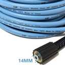 LULUW 25FT 1/4-inch High Pressure Washer Hose,3600PSI M22 14mm Replacement Power Washer Hose for Most Brands, Blue