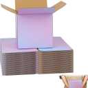FORBFAN 6 x 6 x 6 Shipping Boxes, 30 Pack Corrugated Cardboard Mailing Boxes for Small Business, Colorful Packing Boxes for Small Orders & Packaging (Purple Gradient)