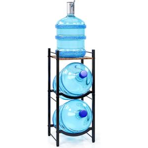 TC-HOMENY 5 Gallon Water Jug Holder, 3-Tier Water Bottle Rack for 5 Gallon Water Dispenser, Water Jug Rack Organizer, Water Jug Stand for Home Office (Brown) TC-HOMENY 5 Gallon Water Jug Holder, 3-Tier Water Bottle Rack for 5 Gallon Water Dispenser, Water Jug Rack Organizer, Water Jug Stand for Home Office (Brown)