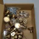 Ravinte 30 Pack Champagne Bronze Kitchen Cabinet Knobs Single Hole Round Dresser Knobs Cabinet Hardware for Kitchen Dresser Drawers