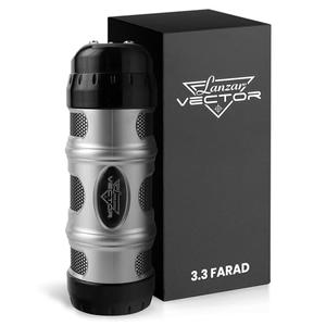 Lanzar 3.3 Farad Digital Power Capacitor, High-Performance Car Audio Accessory with Blue Digital Display Voltage Readout and LED Flash, Over Voltage Protection, Mounting Hardware, DC 12-24V: Electronics