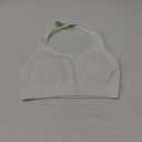 iMucci Halter Bra Medium Low Impact Sports Bras for Women Seamless Workout Padded Open Back Gym Yoga Bra with Removable Pads (White), Medium 