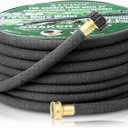 STYDDI Soaker Hose, 1/2" x 25 FT Round Rubber Garden Soaker Hose, Heavy Duty Water Seeper Soaker Hoses for Foundation Watering, Garden Beds, Garden, Lawn and Plants