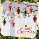 12 Pcs Red Green Christmas Decorations 4" 3D Candy Paper Honeycomb Ornaments for Tree Magnetic Glitter Edge Paper Honeycomb Lanterns for Christmas Tree New Year's Christian Table Decor (Multi Color)