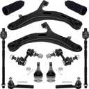 TUCAREST 12Pc Suspension Kit Fit For 2010-2014 Su-baru Legacy, 2 Front Lower Control Arm Ball joint + 4 Outer Inner Tie Rod + 2 Sway Bar + 2 Boots [# 522-831 522-832 K750422 EV800049 ES3712 K9513]