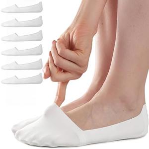 Sofier No Show Socks Womens, Non Slip Low Cut 6 Pairs Thin Silky Dress Footies Liner Invisible Socks Flats Loafers Sneakers 5-9