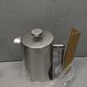 French Press 34 oz, Full Stainless Steel French Press Coffee Maker 4 Cups, Upgrated Double-Walled Insulated French Coffee Presses, Food Grade Good for Kitchen Camping, Dishwasher Safe 2 More Filters