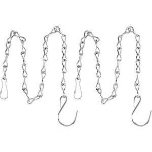 EBOOT 2 Pcs Hanging Chain for Bird Feeders, Planters, Lanterns and Ornaments(23.6 Inch,Silver)