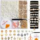 Pearl Beads for Jewelry Making Bracelet Making Kit for Adult Pearl Beads for Bracelets Bracelet Bead Kits Jewelry Making Kit for Necklaces Earrings DIY Crafts