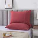 H HOUSEHOLD Super Soft Smooth King Size Pillowcases - Breathable Jersey Knit Fabric, King Size, Cool Touch for Better Sleep (Red, King Size 20" x 36")