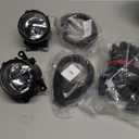 Fog Light Lamp Assembly Replacement 4F9Z-15200-AA Compatible with Acura Honda 2008-2014 Ford Focus, 2006-2014 Mustang, 2005-2011 Ranger STX, 2011-2014 Explorer - Clear Lens H11 Halogen Bulbs (Pair)